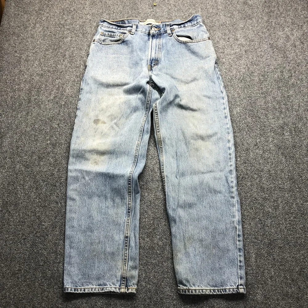 Levis 550 Jeans Mens 33x30 Light Wash Blue Relaxed Fit Tapered Denim Pants